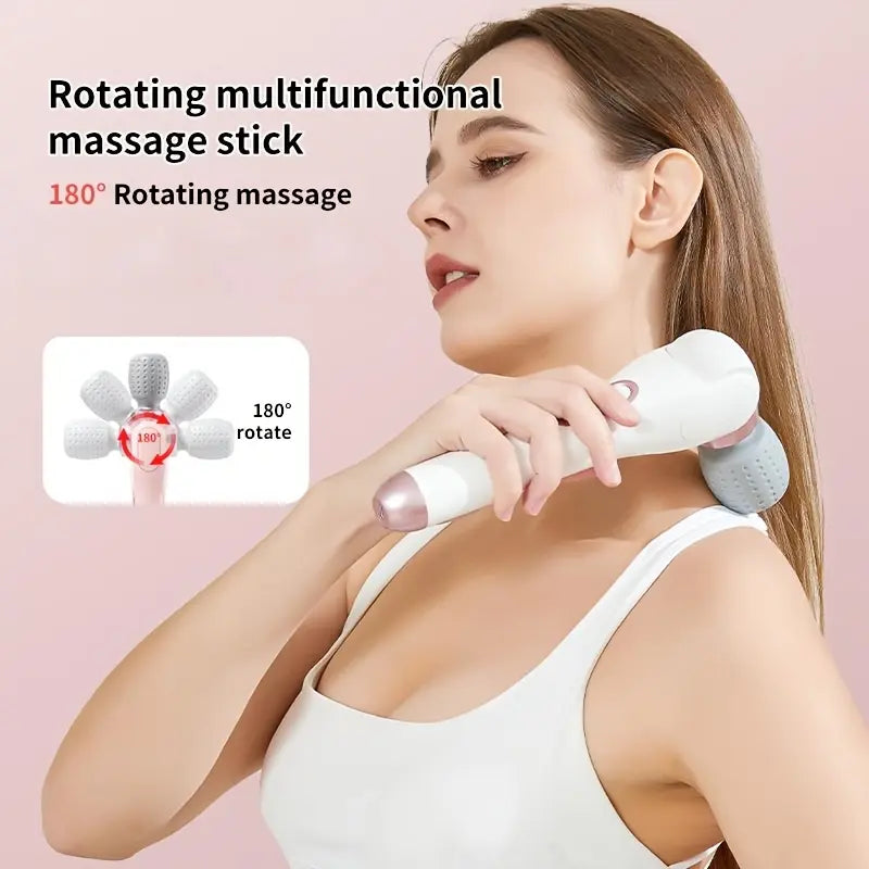 180° Foldable Handheld Massager – 5-Speed USB Rechargeable Full Body Massage Wand